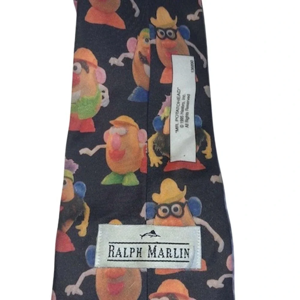 Vintage 1995 Ralph Marlin Mr. Potato Head Necktie Multicolor 90s Theme nostalgia